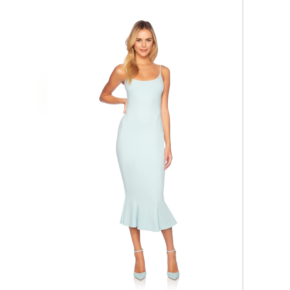NWT- Susana Monaco String Trumphet Midi Dress- Small Color: Breathe
